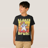 67 Days Of School Bruh Funny Teacher Kids Dabbing  Tシャツ (正面フル)