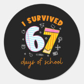 67 Days Of School Cool Teacher Design  ラウンドシール (正面)
