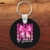 67 Days Of School Coquette Bow Six Seven Meme Teac キーホルダー (正面)