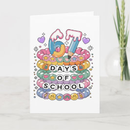 67 Days of School Cute Teacher Colorful Classroom カード