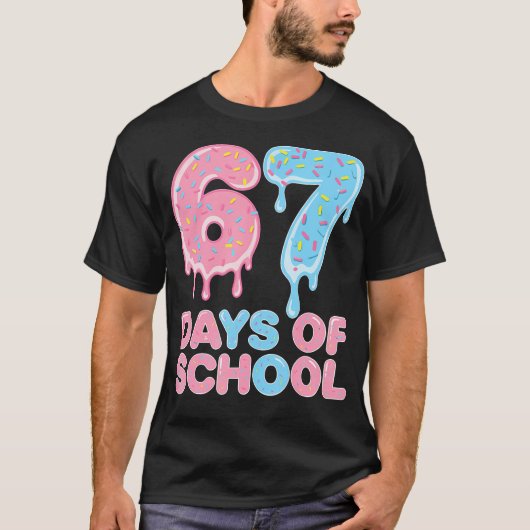 67 Days Of School Drip Funny 6-7 Meme Ice Cream Dr Tシャツ (正面)