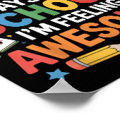 67 Days Of School Feeling Awesome Meme 100th Day O ポスター (角)