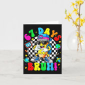 67 Days Of School Funny 67 Days Bruh Dabbing Teach カード (黄色い花)