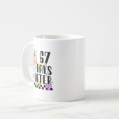 67 Days Of School Funny 67 Days Smarter Student Te コーヒーマグカップ (正面左)
