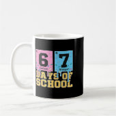 67 Days Of School Funny 6 7 Teacher Science Period コーヒーマグカップ (左)