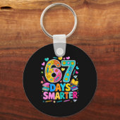 67 Days Of School Funny Meme Teacher Student  キーホルダー (正面)