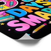 67 Days Of School Funny Meme Teacher Student  ポスター (角)