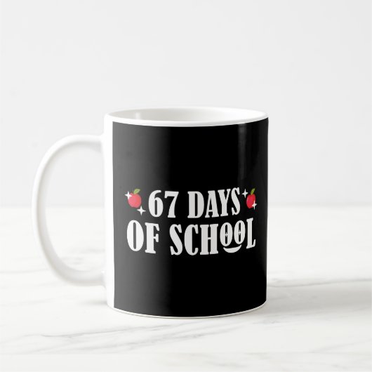 67 Days Of School Funny Six Seven Meme  コーヒーマグカップ (左)
