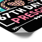 67 Days Of School Happy 67th Day Of Preschool Teac ポスター (角)