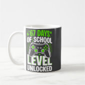 67 Days Of School Level Unlocked 67 Meme Gamer コーヒーマグカップ (左)