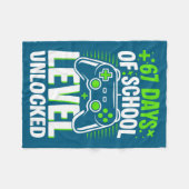 67 Days Of School Level Unlocked 67 Meme Gamer  フリースブランケット (正面(横))