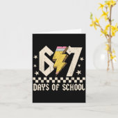 67 Days Of School Meme Slang Abcd Rock Boys Girls  カード (黄色い花)