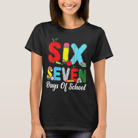 67 Days Of School Shirt Teacher Kids Funny 67 Meme Tシャツ (正面)