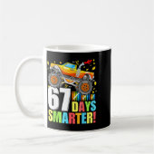 67 Days Of School Smarter Funny Six Seven Monster  コーヒーマグカップ (左)