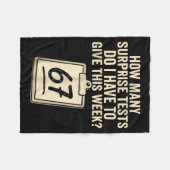 67 Days Of School Teacher 67 Shirt 67 Teacher  フリースブランケット (正面(横))