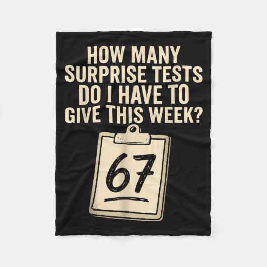 67 Days Of School Teacher 67 Shirt 67 Teacher  フリースブランケット (正面)