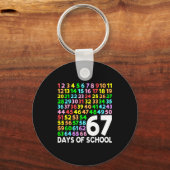 67 Days Of School Teacher Kids Boy 67 Math Numbers キーホルダー (正面)
