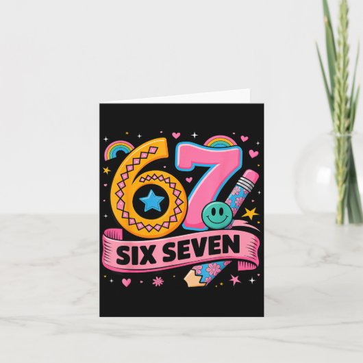 67 Days School 67 Six Seven Funny 67 Teachers Stud カード (正面)