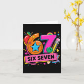 67 Days School 67 Six Seven Teachers Students Meme カード (黄色い花)