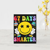 67 Days Smarter 67 Days Of School Teacher Student  カード (黄色い花)
