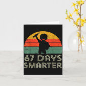 67 Days Smarter 67th Day Of School For Teacher Boy カード (黄色い花)