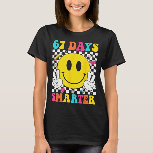 67 Days Smarter Funny Six Seven 6 7 Meme Gen Alpha Tシャツ (正面)