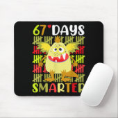 67 Days Smarter Little Monster 67th Day School Gir マウスパッド (マウス)