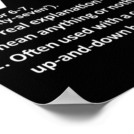 67 Definition Funny Six Seven Meme 6 7 ポスター (角)