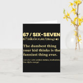 67 Definition Meaning Six Seven Funny Meme Teacher カード (黄色い花)