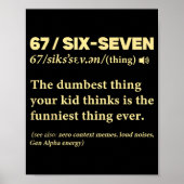 67 Definition Meaning Six Seven Funny Meme Teacher ポスター (正面)
