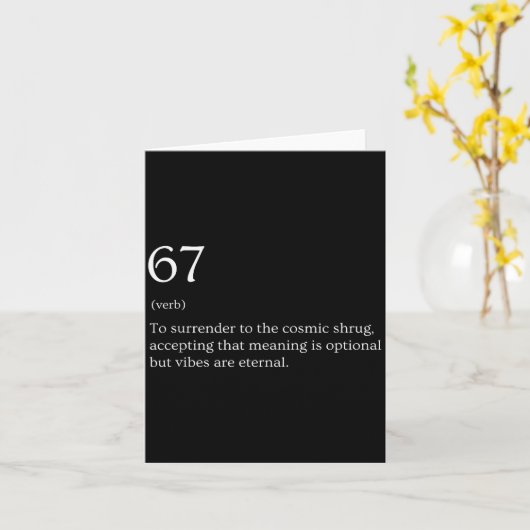 67 Definition Meme  カード (黄色い花)