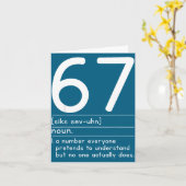 67 Definition The Meaning Of 67 Meme Funny Six Sev カード (黄色い花)