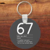 67 Definition The Meaning Of 67 Meme Funny Six Sev キーホルダー (正面)