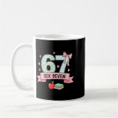 67 Design For Teachers 6 7 Meme Bow Girls Women Si コーヒーマグカップ (左)