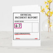 67 Don't Say 6-7 Again Teacher Shirt Funny 67 Sarc カード (黄色い花)