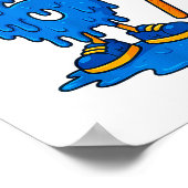 67 Drip Ice Cream Hockey Player  ポスター (角)