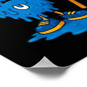 67 Drip Ice Cream Hockey Player  ポスター (角)