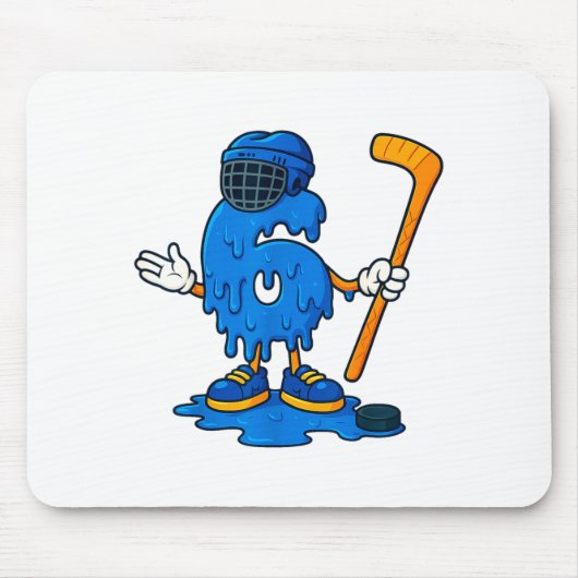67 Drip Ice Cream Hockey Player  マウスパッド (正面)