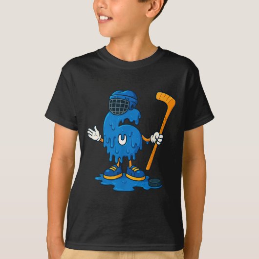 67 Drip Ice Cream Hockey Player  Tシャツ (正面)