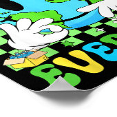 67 earth day everyday funny smile face earth six ポスター (角)