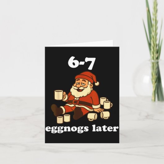 67 Eggnog Funny Christmas 6 7 Meme For Women Men S カード (正面)