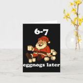 67 Eggnog Funny Christmas 6 7 Meme For Women Men S カード (黄色い花)