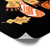 67 Fall Autumn Pumpkin Meme Funny Six Seven  ポスター (角)