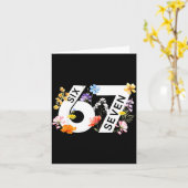 67 Floral Flower Gen 67th Birthday Number 67  カード (黄色い花)