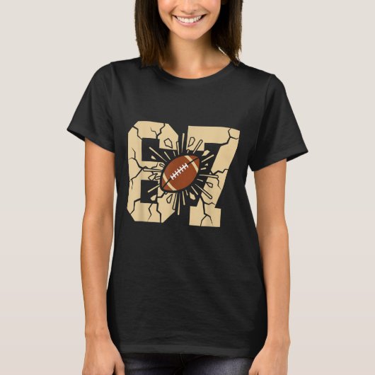 67 Football Six Seven 6 7 Meme - Funny 6-7 Drip Am Tシャツ (正面)