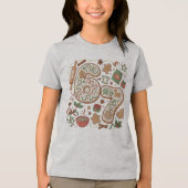 67 Funny 6 7 Six Seven Gingerbread Cookie Holiday トライブレンドＴシャツ (正面)