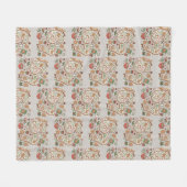 67 Funny 6 7 Six Seven Gingerbread Cookie Holiday フリースブランケット (正面(横))