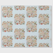 67 Funny 6 7 Six Seven Gingerbread Cookie Holiday ラッピングペーパー (フラット)