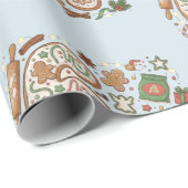 67 Funny 6 7 Six Seven Gingerbread Cookie Holiday ラッピングペーパー (ロールコーナー)