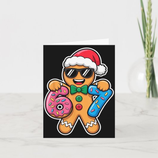 67 Funny Christmas Boys Kids Xmas Six Seven Ginger カード (正面)